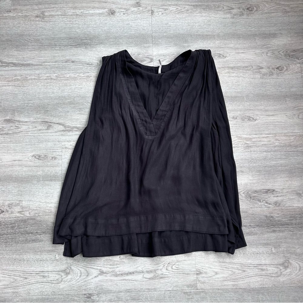 Free People Sleeveless Top Women's Medium Black camisole tunic flowy boho